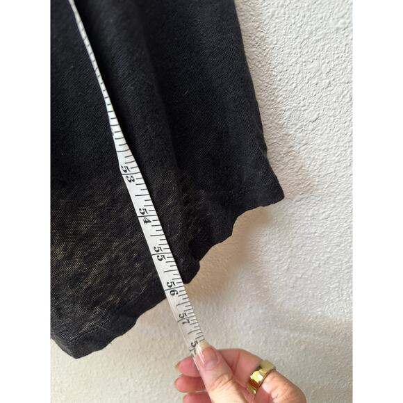 Bordeaux Black Strapless Linen Maxi Dress Ruched Bust Women’s S - Picture 11 of 12